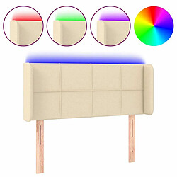 Maison Chic Tête de lit moderne à LED lumineuse pour chambre - Décoration de lit Crème 83x16x78/88 cm Tissu -MN49817