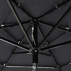 Acheter vidaXL Parasol de jardin à 3 niveaux avec mât en aluminium anthracite