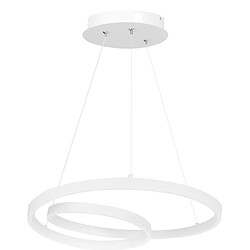 NETTLIFE Suspension LED Moderne Fer 34W Blanc Diam.40cm Dimmable Un design créatif pour Salon Chambre Cuisine Salle à manger 