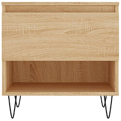 Maison Chic Table basse,Table Console Table d'appoint, Table pour salon chêne sonoma 50x46x50 cm bois d'ingénierie -MN22433 pas cher