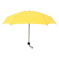 Parapluie Pliant Portatif Coupe-vent Anti UV Parapluie Compact Jaune