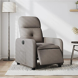 Maison Chic Fauteuil Relax pour salon, Fauteuil inclinable électrique Taupe Tissu -GKD44750