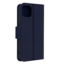 Avizar Housse iPhone 13 Mini Cuir premium Porte-carte Fonction support Vidéo bleu nuit