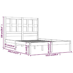Acheter vidaXL Cadre de lit sans matelas 120x190 cm bois de pin massif