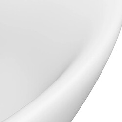 Acheter vidaXL Lavabo ovale de luxe à trop-plein Blanc mat 58,5x39cm Céramique