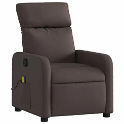 Avis Maison Chic Fauteuil Relax pour salon, Fauteuil de massage inclinable Marron foncé Tissu -GKD39768