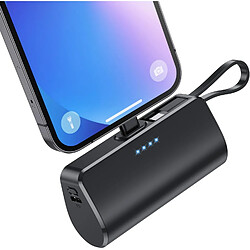 SANAG Mini Batterie Externe 5200Mah Pour Iphone, Ultra-Compact Pd 3.0A Power Bank Avec Build-In Câble,Usb C Petit Chargeur Portable Compatible Avec Iphone 15/15 Plus/15 Pro/14 Pro/14/13/12 Android Phone