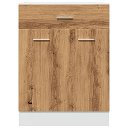 Avis vidaXL Armoire de plancher à tiroir chêne artisanal 60x46x81,5 cm