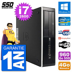 PC HP Compaq Pro 6300 SFF Intel i7-2600 RAM 4Go SSD 960Go Windows 10 Wifi - Occasion