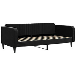 vidaXL Lit de repos sans matelas noir 90x200 cm velours