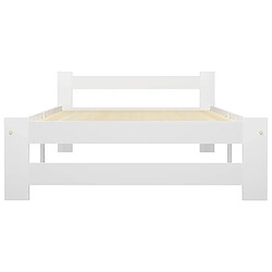 Avis Maison Chic Lit adulte - Lit simple Cadre de lit,Structure du lit Contemporain Blanc Bois de pin massif 100x200 cm -MN85164