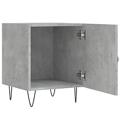 Acheter vidaXL Table de chevet gris béton 40x40x50 cm bois d’ingénierie