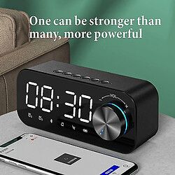 Universal Affichage de LED du réveil Bluetooth Mini Boîte de son sans fil avec haut-parleur FM Radio TF Subwoofer Portable Center Center