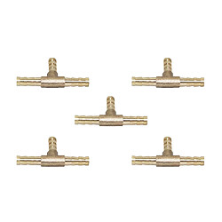 5 pcs en laiton t type menuisier tuyau de jointure menuisier té connecteur air eau gaz 6mm