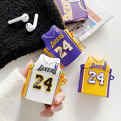 GUPBOO Airpods Coque Housse Étui Protecteur Compatible pour AirPods Pro-Maillot personnalisé des Lakers n°4 en silicone