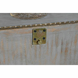 Console DKD Home Decor Eléphant Blanc Gris Doré Laiton Bois de manguier 80 x 30 x 96 cm pas cher