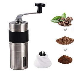 Universal Moulin à café expresso en argent mini-acier inoxydable artisanal grains de café à la main affilé à épines couteau affûteur outils de cuisine broyeur | Moulin à café électrique(Argent)