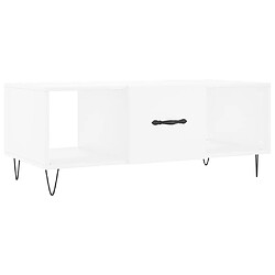 Maison Chic Table basse,Table Console Table d'appoint, Table pour salon blanc 102x50x40 cm bois d'ingénierie -MN47352