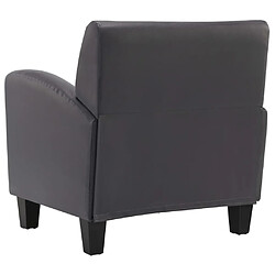 Helloshop26 Fauteuil chaise siège lounge design club sofa salon gris synthétique 1102207/3 pas cher