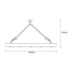 Acheter Vente-Unique Lustre en bois - 5 lampes - L. 100 x H. 53 cm - Coloris naturel - EREBOS