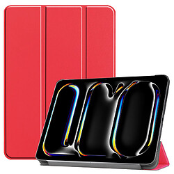 Xeptio Etui Smartcover rouge pour Apple iPad Air 13 2024 avec coque cover protection interne - Housse iPad Air 13 pouces 2024 (M2) case