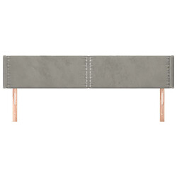 Avis Maison Chic Tête de lit moderne avec oreilles pour chambre - Décoration de lit Gris clair 163x16x78/88 cm Velours -MN68104