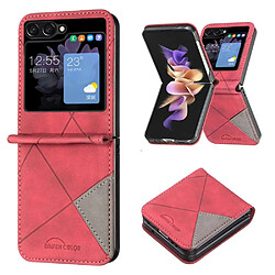 Htdmobiles Housse pour Samsung Galaxy Z Flip 5 5G - etui coque pochette portefeuille - ROUGE