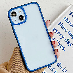 Coque en TPU + acrylique bicolore bleu foncé pour votre iPhone 13 6.1 pouces