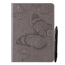 Etui en PU motif papillon avec support gris pour votre Samsung Galaxy Tab A7 10.4 (2020)/T505/T500