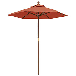 Helloshop26 Parasol de jardin avec mât en bois terre cuite 196 x 231 cm 02_0008362