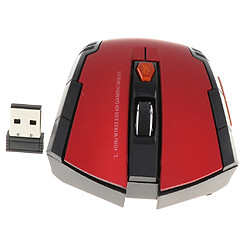 Souris sans fil 2.4ghz usb pour souris optiques d'ordinateur portable défiler rouge pas cher