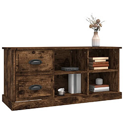 Acheter Maison Chic Meuble TV scandinave - Banc TV pour salon chêne fumé 102x35,5x47,5 cm bois d'ingénierie -MN26386