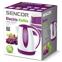 Sencor SWK 1815 VT Bouilloire Éléctrique 1.8L 240V 2000W Amovible Plastique Blanc Violet