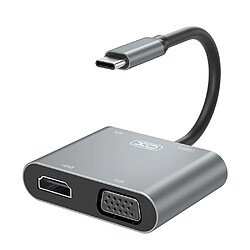 GUPBOO Adaptateur pour ordinateur portable XO Hub HDMI VGA USB 3.0 USB-C,JL2085