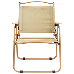 Avis vidaXL Chaises de camping lot de 2 Beige 54x55x78 cm Tissu Oxford