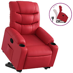 Maison Chic Fauteuil Relax pour salon, Fauteuil inclinable Rouge Similicuir -GKD12993