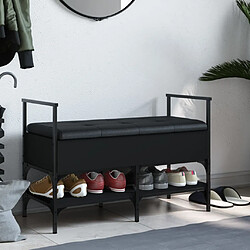 Avis Maison Chic Banc à chaussures | Meuble de rangement à chaussures Meuble d'Entrée noir 85,5x42x57,5 cm bois d'ingénierie -MN92982