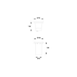 Leds C4 Encastré sol de jardin RINGO 1 Ampoule