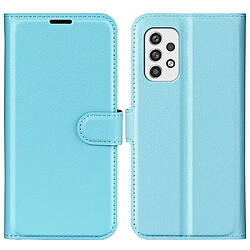 Etui en PU texture litchi bleu pour votre Samsung Galaxy A23 5G