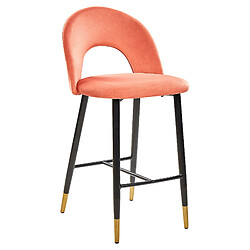 Acheter Beliani Tabouret de bar Set de 2 Velours Corail FALTON