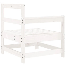 Acheter vidaXL Canapé d'angle de jardin blanc bois de pin massif