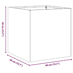 vidaXL Jardinière 40x40x40 cm acier galvanisé pas cher