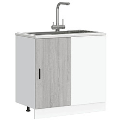 Avis vidaXL Meuble bas du lavabo sonoma gris bois d'ingénierie