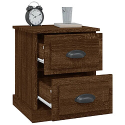 Maison Chic Table de chevet,Table de Nuit,Meuble de Rangement chêne marron 39x39x47,5 cm bois d'ingénierie pas cher