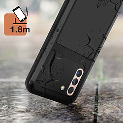 Avis Coque pour Galaxy S22 Anti-chute 1.8m + Verre Trempé Love Mei Powerful Noir