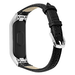 Bracelet en PU crocodile avec cadre noir pour votre Samsung Galaxy Fit-e/SM-R375