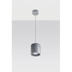 Luminaire Center Suspension ORBIS aluminium gris 1 ampoule