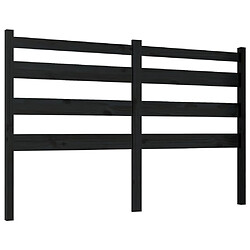 Maison Chic Tête de lit scandinave pour lit adulte,Meuble de chambre Noir 186x4x100 cm Bois massif de pin -MN50200