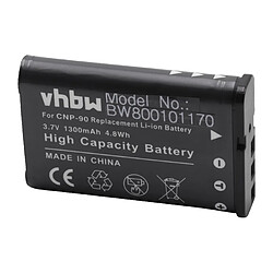 vhbw Batterie compatible avec Casio Exilim EX-FH100, EX-H15 Hi-Zoom appareil photo numérique DSLR (1300mAh, 3.6V, Li-Ion)