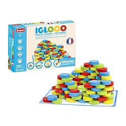 Iglooo 100 Pieces - JEUJURA - Jeu d'Adresse et de Logique avec Palets et Tapis, Regles des Jeux Incluses